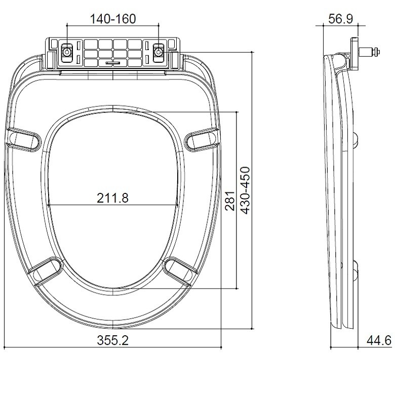 3013146/3013133/8190016 SMART/SHEFFIELD/ANTIQUE Кришка д/компакту 3010146, soft-close, з метал. кріпл (1 сорт) DEVIT