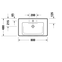 DE012101818 Тумба з умивальником D-Neo 800x790x480mm, білий матовий (1 сорт) DURAVIT