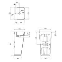 Раковина Tern підлогова моноблок без донного клапана 440х380х830 мм White Qtap QTAP фото 1