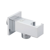 Підключення з тримачем для шланга Spojeni прямокутне QTCRMBH130 Chrome Qtap QTAP