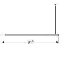 L63101000 LEHNEN CONCEPT  Штанга для душової штори кутова 90cм, нержавіюча сталь (1 сорт) KOLO фото 3