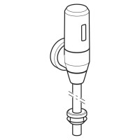 115.805.21.5 Кран для уринала з верхнім підводом води, з електронним керуванням змивом, живлення від батарей, зовнішній монтаж (1 сорт) GEBERIT фото 1
