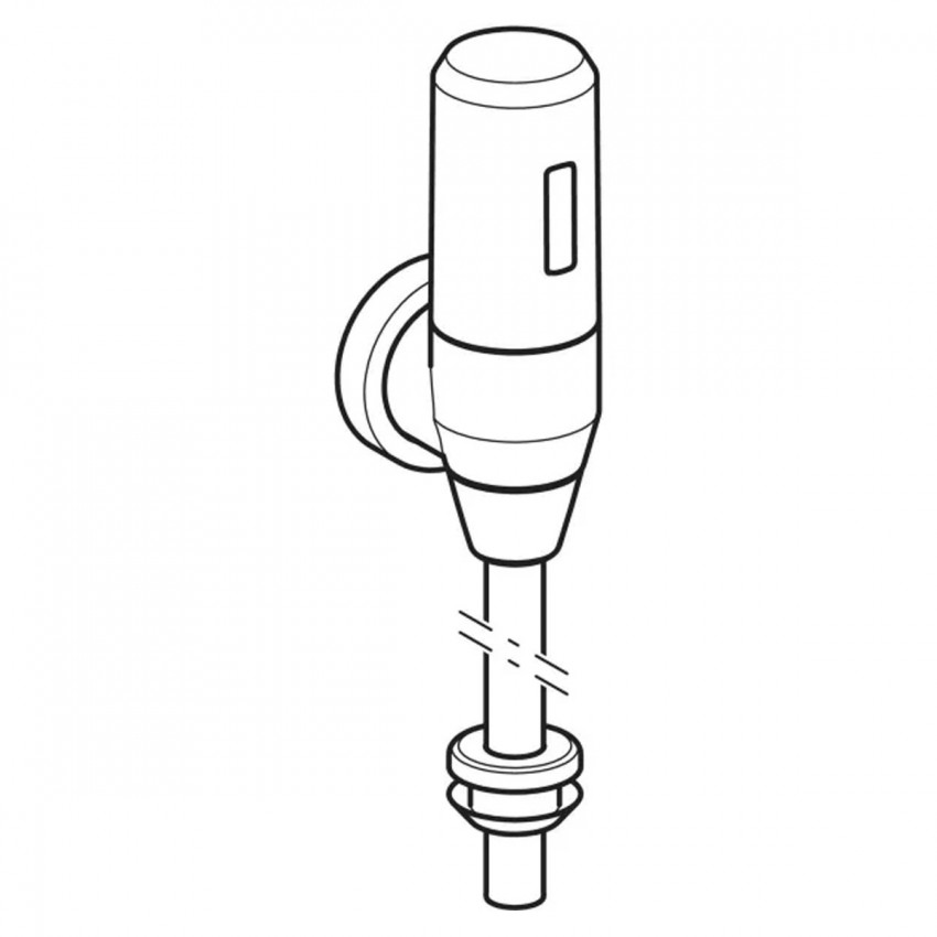115.805.21.5 Кран для уринала з верхнім підводом води, з електронним керуванням змивом, живлення від батарей, зовнішній монтаж (1 сорт) GEBERIT фото 1