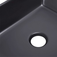 Комплект Qtap Tern: Раковина накладна прамокутна 475х370х140 мм Matt Black + Донний клапан PU03 QTAP фото 4