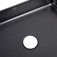 Комплект Qtap Tern: Раковина накладна прамокутна 500х350х145 мм Matt Black + Донний клапан PU03 QTAP фото 4