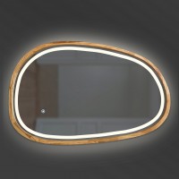 Dali дзеркало асиметричне 550*850мм, LED, сенсор, (аура,фронт,сендим), дуб натуральний (1 сорт)