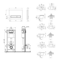 Набір: Qtap Tern + Robin + Swan Ultra Quiet підвісні унітази + Nest комплект інсталяції 4в1 (клавіша лінійна Black mat) QTAP фото 1