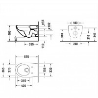 45720900А1 Унітаз підвісний безобідковий Architec  з кришкою Soft Close,білий (1 сорт) DURAVIT фото 1