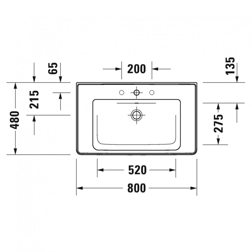 K25283043430000+2367800000+0050760000  Комплект меблів Ketho2- 80 см, тумба+раковина+сифон, колір матовий базальт (3пак) (1 сорт) DURAVIT фото 2