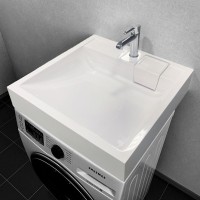 Умивальник WASHER колір білий, 590x590 з отв. для змішувача та переливом (1 сорт)