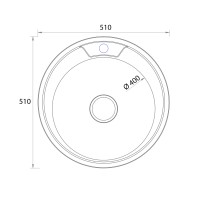 Мийка для кухні 510-D Satin 0,6 мм Lidz LIDZ фото 1