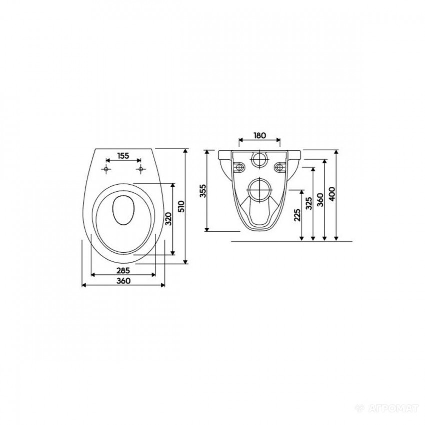 M1310002U IDOL підвісний унітаз із сидінням Duroplast Soft Close (1 сорт) KOLO