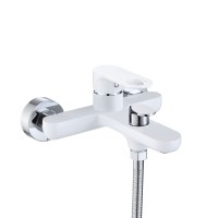 Змішувач для ванни Jay (з душовим гарнітуром) QTJAY259CRW45553 Chrome/White Qtap