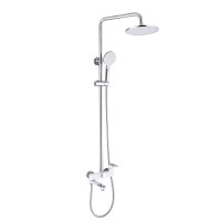 Душова система універсальна Jay на три споживача (з виливом) QTJAY111CRW45555 Chrome/White Qtap