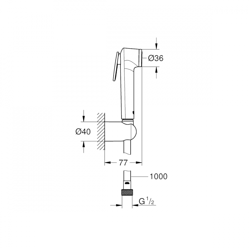 26352000 Trigger Spray Душовий набір гігієнічний (1 сорт) GROHE фото 1