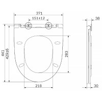 C537854WH Bliss L сидіння для унітазу мікроліфт, біле (1 сорт) AM.PM фото 1