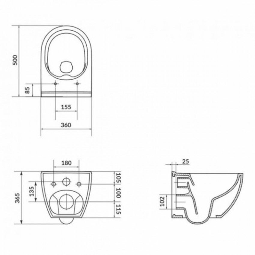 СЕТ B246 Унітаз підвісний ZEN CLEAN ON з дюропластовим сидінням SLIM з плавним закриттям і функцією простого зняття (1 сорт) CERSANIT фото 3