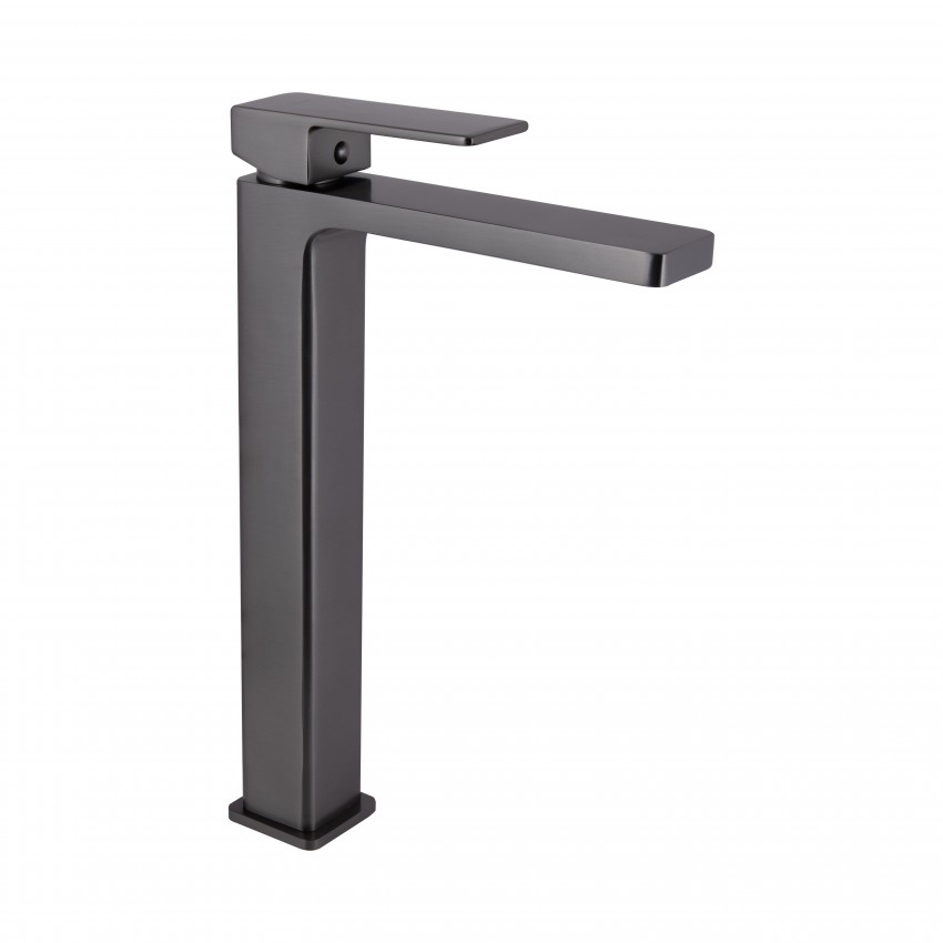 Змішувач для раковини Gemini високий QTGEM269GMB45680 Gunmetal Black PVD Qtap QTAP