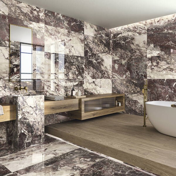 BRECCIA VIOLA POL RECT 60X120 APE фото 1