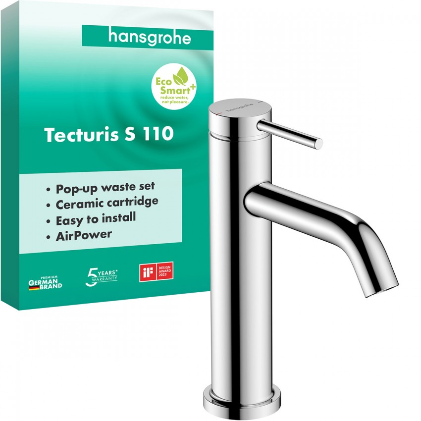 73310000 HG Tecturis S Змішувач для раковини з д/к, хром (1 сорт) HANSGROHE фото 3