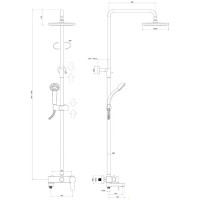 ZCOL632CR BLU Душова система для душу, хром (1 сорт) Paffoni фото 1