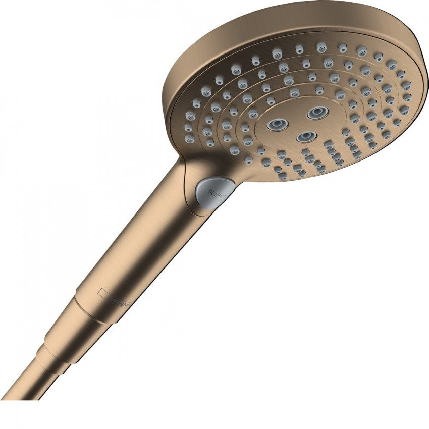 26014140 Raindance Select S 120 3jet PowderRain Ручний душ, brushed bronze (1 сорт) HANSGROHE