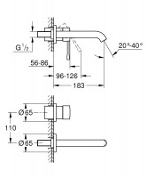 29192KF1 Essence New Змішувач зі стіни для раковини,чорний (1 сорт) GROHE фото 1