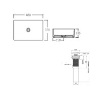 Комплект Qtap Tern: Раковина накладна прамокутна 475х370х140 мм White + Донний клапан PU02 QTAP фото 1