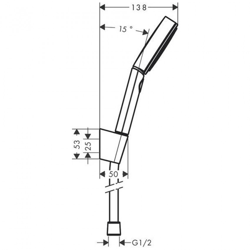 24302670 Pulsify Select Ручний душ, чорний матовий (1 сорт) HANSGROHE фото 1