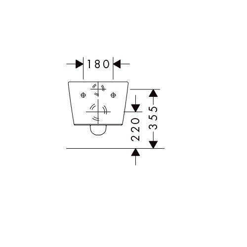 60194450 EluPura Q Підвісний унітаз 540 rimless, білий (1 сорт) HANSGROHE фото 4