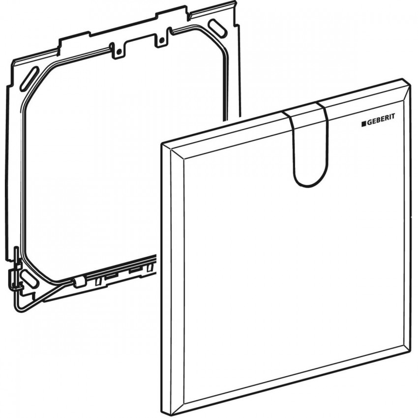 116.425.11.1 Захисна кришка для прихованого функціонального блоку змішувачів для умивальників, колір білий (1 сорт) GEBERIT фото 1