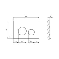 Qtap Nest Клавіша кругла Black mat 150х220х13mm QTAP фото 1