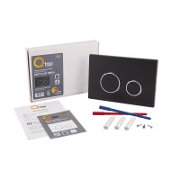 Qtap Nest Клавіша кругла Black mat 150х220х13mm QTAP фото 4