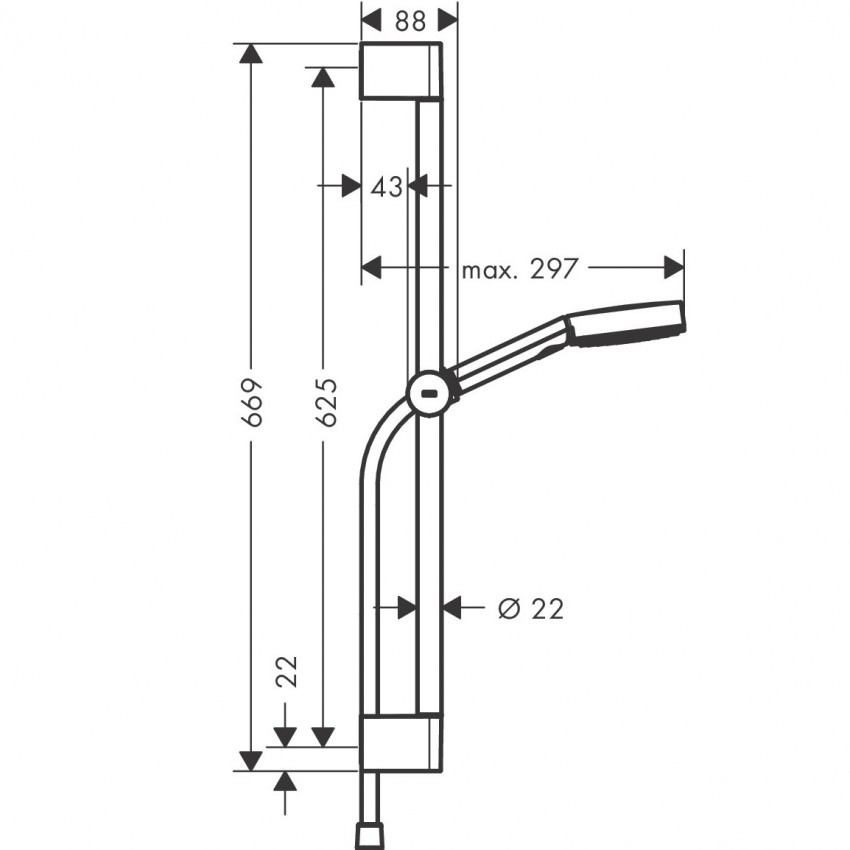 24160700 Pulsify Душовий набір, білий матовий (1 сорт) HANSGROHE фото 1