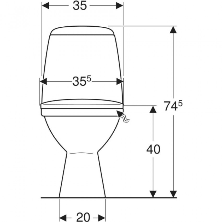 S7921800UA SOLO Унітаз-компакт підлоговий г/в, сидіння з кришкою Duroplast Soft close, н/п, білий (1 сорт) KOLO фото 3