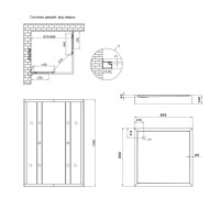 Lidz Душова кабіна Wawel SC90x90.SAT.LOW.FR, скло Frost 4мм + Душовий піддон KAPIELKA ST90x90x14 LIDZ фото 1