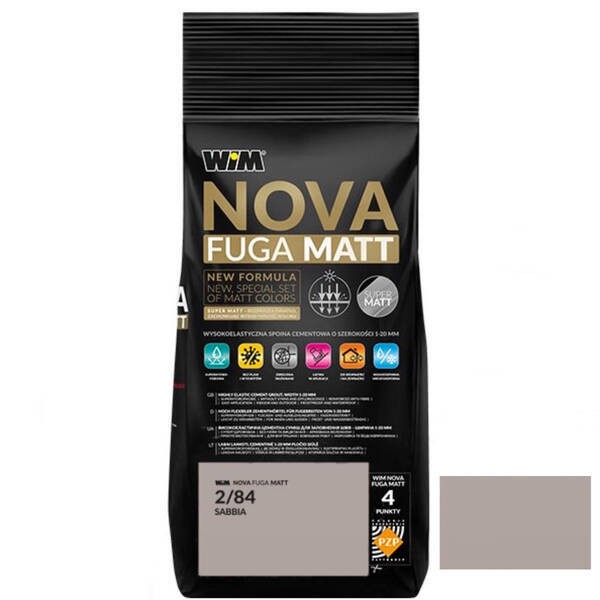 Зат WIM  NOVA FUGA MATT 2/84  2кг  Sabbia WIM