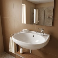 2322450UA STATUS Раковина 45 см, з переливом, правий отвір (1 сорт) KOLO фото 2