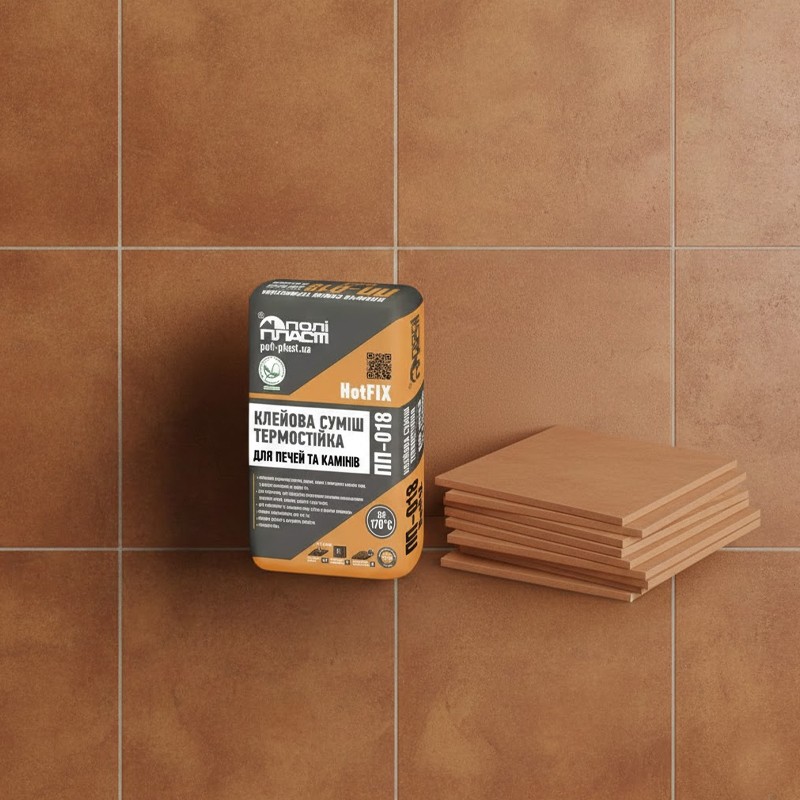 ПП-018 Клей термост д/печей, камінів 20кг ( до 170*С) (1 сорт) Полипласт фото 2