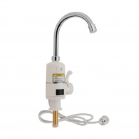 Проточний кран-водонагрівач кухонний для кухні Warm 056 (95 00 056) White / Chrome Lidz LIDZ
