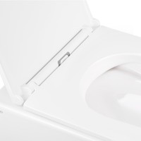 Унітаз Robin підвісний Rimless 490x370x360 мм з сидінням Slim Duroplast/ Soft-close/ Quick relase White Qtap QTAP фото 2