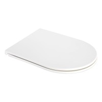 Унітаз Robin підвісний Rimless 490x370x360 мм з сидінням Slim Duroplast/ Soft-close/ Quick relase White Qtap QTAP фото 4