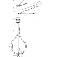 74800000 Zesis M33 Змішувач для кухні 150, хром (1 сорт) HANSGROHE фото 1