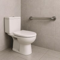 GW11 03 04 01 Поручень для людей з інвалідністю, 600мм., нержавіюча сталь матова (1 сорт) GENWEC фото 3
