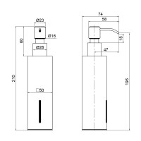 Дозатор для рідкого мила Liberty QTLIBBLM11522 Black Qtap QTAP фото 1