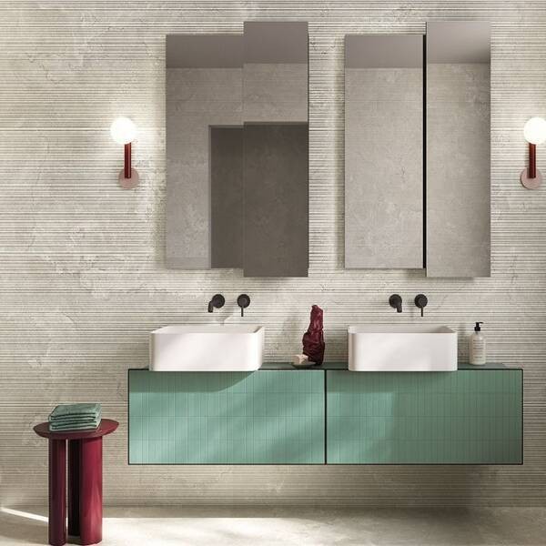 DR01BAR DORSET BIANCO CROSS CUT RIBBED SQ.120X60 ITALGRANITI фото 1