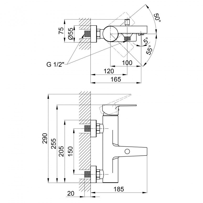 Змішувач для ванни Stenava QTST3045102DC Chrome Qtap QTAP фото 1