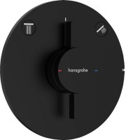75418670 HG DuoTurn S Зовнішня частина змішувача для душу на 2 споживачі, чорний матовий HANSGROHE
