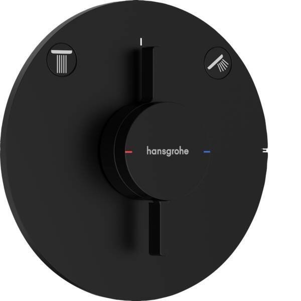 75418670 HG DuoTurn S Зовнішня частина змішувача для душу на 2 споживачі, чорний матовий HANSGROHE