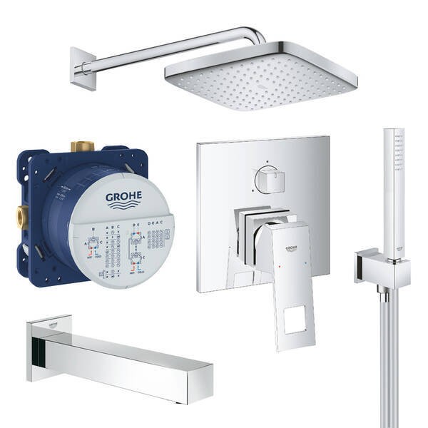UA26417SC2 Eurocube Tempesta Cube 250 Набір для комплектації душу з виливом, 3 споживачі GROHE
